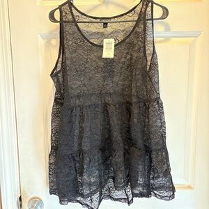 Torrid Lace Floral Tank Top Size 14/16